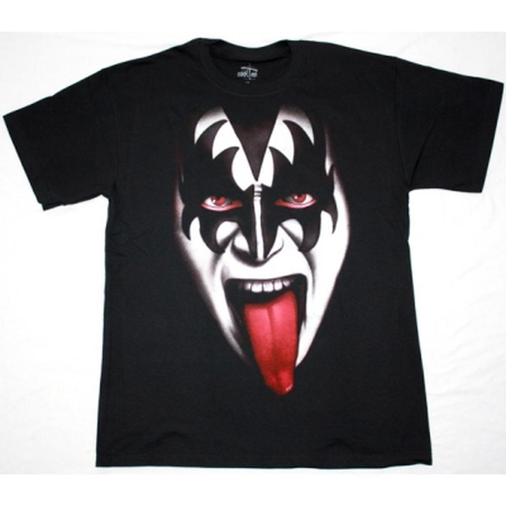 Kiss Gene Simmons Shirt Black Graphic Rock Band Music Fan Unisex Tee
